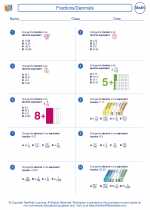 fractions decimals fifth grade math worksheets and answer keys study guides