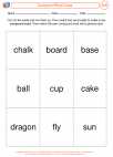 English Language Arts - First Grade - Activity Lesson: Compound Word Cards