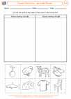 English Language Arts - First Grade - Consonant Blends and Digraphs - Worksheet: Digraph Word Sort - ch & sh Words