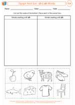 English Language Arts - First Grade - Worksheet: Digraph Word Sort - ch & sh Words