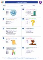 Social Studies - Sixth Grade - Worksheet: Famous Treaties