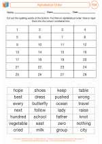 English Language Arts - First Grade - Activity Lesson: Alphabetical Order