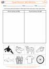 English Language Arts - First Grade - Consonant Blends and Digraphs - Worksheet: Digraph Word Sort - sh & wh Words