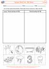 English Language Arts - First Grade - Consonant Blends and Digraphs - Worksheet: Digraph Word Sort - th Words