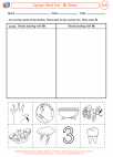 English Language Arts - First Grade - Consonant Blends and Digraphs - Worksheet: Digraph Word Sort - th Words