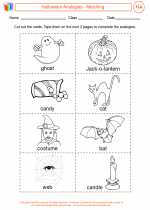English Language Arts - Fourth Grade - Activity Lesson: Halloween Analogies - Matching