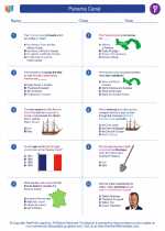 Social Studies - Sixth Grade - Worksheet: Panama Canal