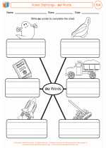 English Language Arts - Third Grade - Worksheet: Vowel Dipthongs - au Words