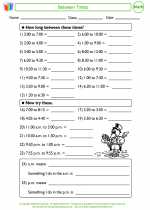 Mathematics - Second Grade - Worksheet: Between Times