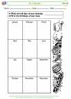 Mathematics - Second Grade - Calendar - Worksheet: My Calendar