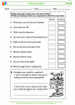 Mathematics - Fourth Grade - Activity Lesson: Timing Activities