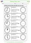 Mathematics - Second Grade - Time - Worksheet: Passing of Time - Hours