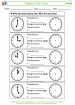 Mathematics - Second Grade - Worksheet: Passing of Time - Hours