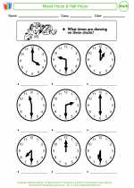 Mathematics - First Grade - Activity Lesson: Mixed Hours & Half Hours
