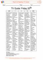 English Language Arts - Fifth Grade - Activity Lesson: TV Guide