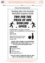 English Language Arts - Fifth Grade - Activity Lesson: Discount Bowling Voucher