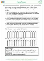 Mathematics - Third Grade - Worksheet: Fancy Fences