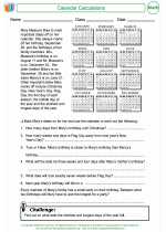 Mathematics - Fourth Grade - Activity Lesson: Calendar Calculations
