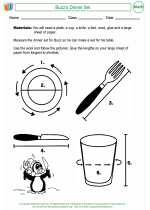 Mathematics - Second Grade - Worksheet: Buzz's Dinner Set