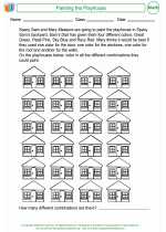 Mathematics - Third Grade - Worksheet: Painting the Playhouse