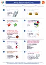 English Language Arts - Fifth Grade - Worksheet: Writing/Listening/Speaking Rules