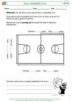 Mathematics - Second Grade - Worksheet: Buzz's Basketball Court
