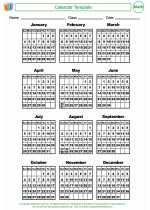 Mathematics - Fourth Grade - Activity Lesson: Calendar Template & Yearly Activities