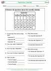 Mathematics - Fourth Grade - Activity Lesson: September Calendar