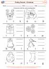 English Language Arts - First Grade - Worksheet: Ending Sounds