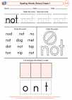 English Language Arts - First Grade - Spelling - Worksheet: Spelling Words (Dolce)