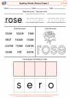 English Language Arts - First Grade - Spelling - Worksheet: Spelling Words (Dolce)