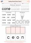 English Language Arts - First Grade - Spelling - Worksheet: Spelling Words (Dolce)