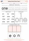 English Language Arts - First Grade - Spelling - Worksheet: Spelling Words (Dolce)