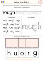 English Language Arts - Third Grade - Worksheet: Spelling Words