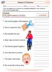 English Language Arts - Third Grade - Subject and Predicate - Worksheet: Subjects & Predicates