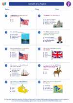 Social Studies - Fifth Grade - Worksheet: Growth of a Nation