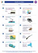 Social Studies - Fifth Grade - Worksheet: Growth of a Nation