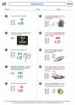 Mathematics - Sixth Grade - Worksheet: Multiplication