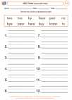 English Language Arts - Second Grade - Homophones - Worksheet: ABC Order (homophones)