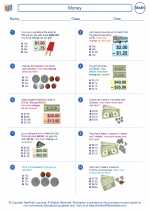 Mathematics - Fourth Grade - Worksheet: Money