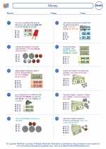 money fourth grade math worksheets study guides and answer keys