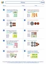 money fourth grade math worksheets study guides and answer keys