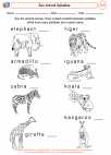 English Language Arts - Second Grade - Syllables - Worksheet: Animal Syllables