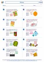 Money. Fourth Grade Math Worksheets, Study Guides and Answer Keys.