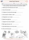 English Language Arts - Fourth Grade - Cause/Effect, Fact/Opinion - Worksheet: Animal Facts & Opinions