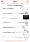 English Language Arts - Fourth Grade - Worksheet: Analogies