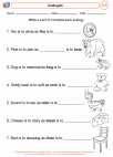 English Language Arts - Fourth Grade - Worksheet: Analogies
