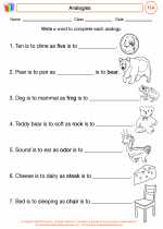 English Language Arts - Fourth Grade - Worksheet: Analogies