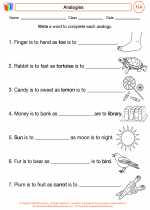 English Language Arts - Fourth Grade - Worksheet: Analogies