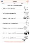 English Language Arts - Fourth Grade - Worksheet: Analogies